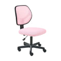 **Chaise de bureau ergonomique en maille rose avec roulettes**