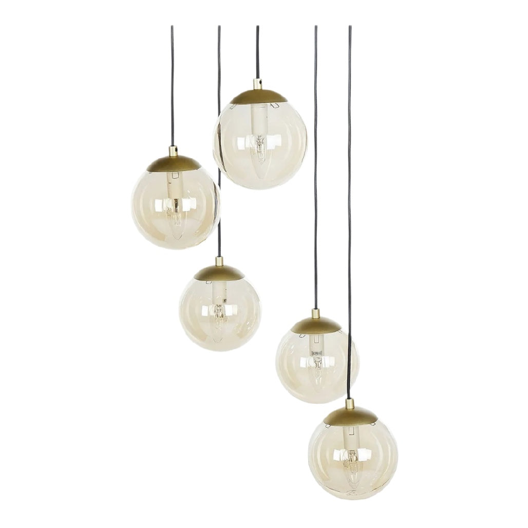 **Suspension en verre transparent à ampoules LED, design moderne**