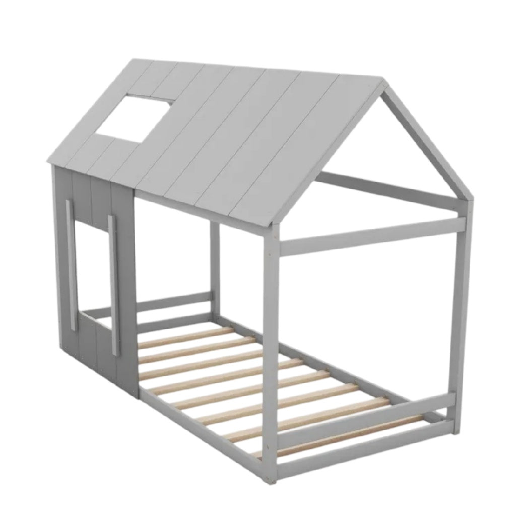 **Maisonnette en bois à assembler, structure ouverte, design minimaliste**
